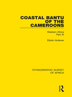 cover image of Coastal Bantu of the Cameroons